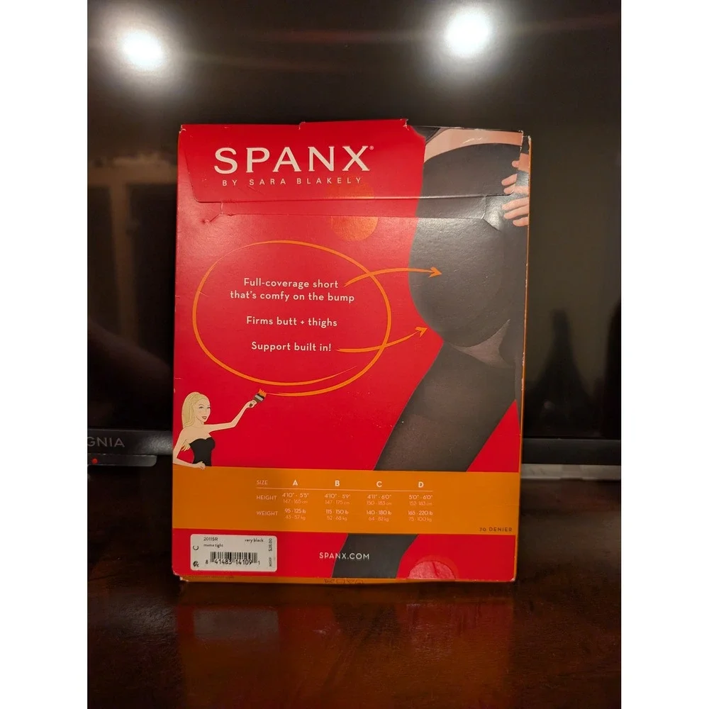 Spanx Mama Tights Very Black Opaque Maternity Shapewear Size C 20115R NEW